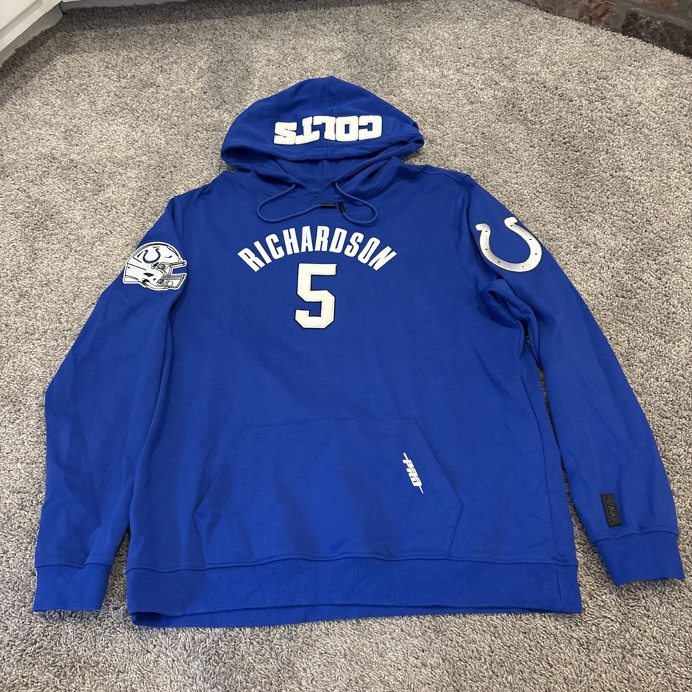 INDIANAPOLIS COLTS PRO STANDARD RICHARDSON HOODIE THICK EMBROIDERED SUPER RARE